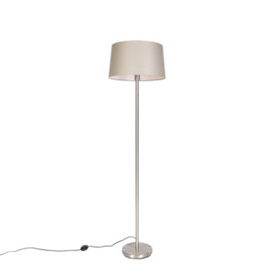 Moderní stojací lampa z oceli s tupým odstínem 45 cm - Simplo