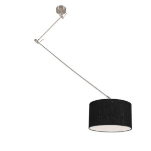 Závěsná lampa ocelová se stínidlem 35 cm nastavitelná černá – Blitz I.