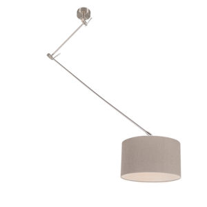 Závěsná lampa ocelová se stínidlem 35 cm stará šedá nastavitelná – Blitz I.