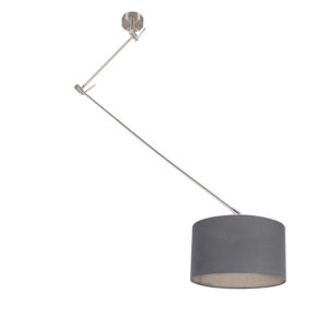Závěsná lampa ocelová se stínidlem 35 cm tmavě šedá nastavitelná – Blitz I.