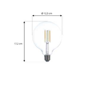Prios LED filament E27 G125 7W