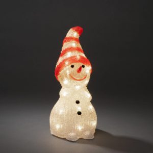 LED světelná figurka sněhuláka venkovní