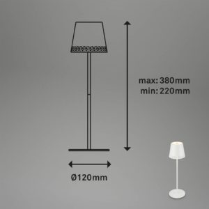 LED stolní lampa Kiki s baterií 3 000K