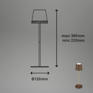 LED stolní lampa Kiki s baterií 3000K