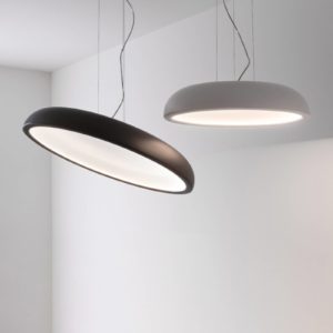 Stilnovo Reflexio LED závěsné světlo, Ø65cm, hnědá