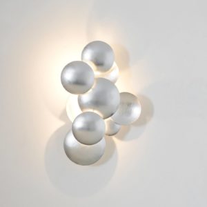 LED nástěnné svítidlo Bolladaria 3 zdroje stříbrná