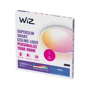 WiZ SuperSlim LED stropní světlo RGBW Ø42cm bílá