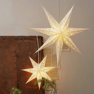 Papírová hvězda Lace, bez osvětlení Ø 45 cm, bílá