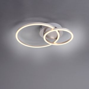 LED stropní světlo Ivanka, dva kruhy