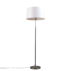 Stojací lampa ocelová s odstínem bílá 45 cm nastavitelná – Parte