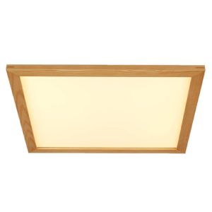 Lucande Joren LED stropní, hranaté, dřevo 52 cm
