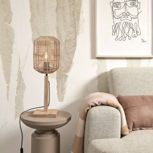 GOOD & MOJO Tanami stolní lampa, 45 cm, přírodní