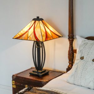 Stolní lampa Asheville ve stylu Tiffany