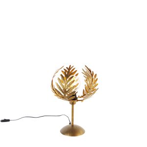 Vintage stolní lampa zlatá 26 cm – Botanica
