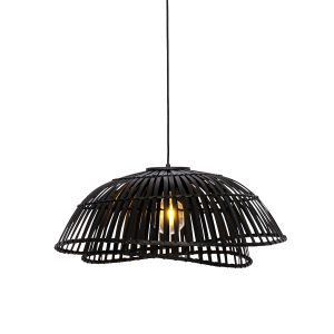 Orientální závěsná lampa černý bambus 62 cm - Pua