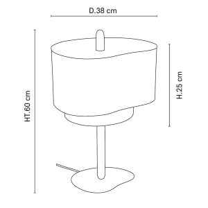 MARKET SET Pebble textilní stolní lampa