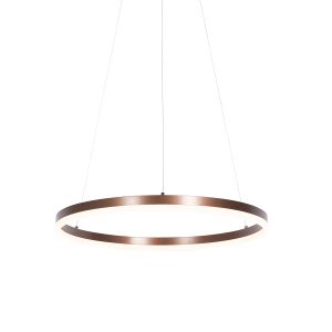 Designové závěsné svítidlo bronzové 60 cm včetně LED 3-stupňově stmívatelné - Anello
