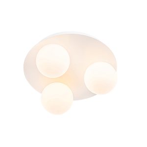 Moderní koupelnové stropní svítidlo bílé 3-světelné – Cederic