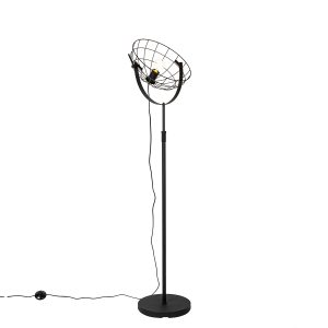 Průmyslová stojací lampa černá 35 cm nastavitelná - Hanze