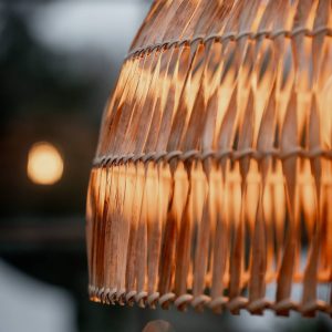 PR Home venkovní závěsná lampa Krajka z přírodního vlákna