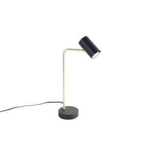 Moderní stolní lampa černá se zlatou – Beata