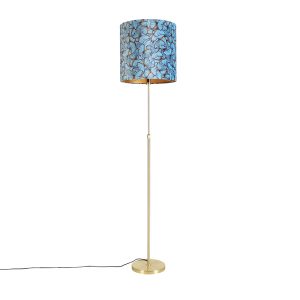 Stojací lampa zlatá / mosazná se sametovými odstíny motýlů 40/40 cm – Parte