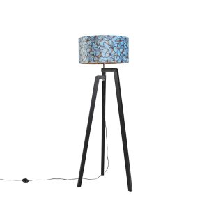 Stojací lampa stativ černá s odstínem motýl design 50 cm – Puros