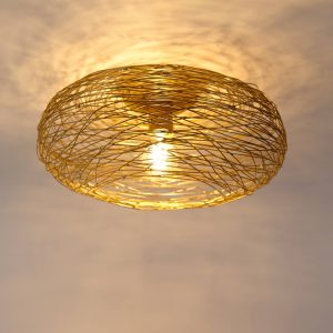 Lindby Kaviya stropní světlo zlatá výška 22 cm