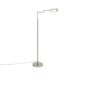 Designová stojací lampa z oceli včetně LED s dotykovým stmívačem – Notia