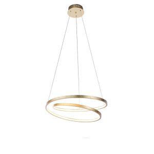 Designová závěsná lampa zlatá 55 cm včetně LED stmívatelné – Rowan