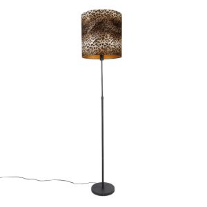 Stojací lampa černý odstín leopardí design 40 cm – Parte