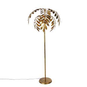 Vintage stojací lampa starožitná zlatá 65 cm 4 světla – Linden