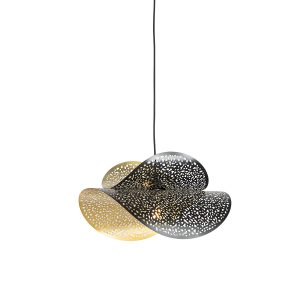 Orientální závěsná lampa černá se zlatou 28 cm - Japke