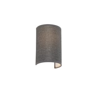 Moderní nástěnná lampa šedá – Simple Drum Jute