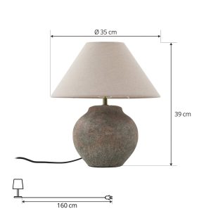 Lucande Thalorin stolní lampa, výška 39 cm
