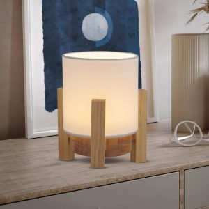 Stolní lampa LED Madita, výška 19 cm, přírodní/bílá