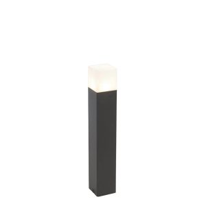 Stojící venkovní lampa černá s odstínem opálově bílé 50 cm – Dánsko