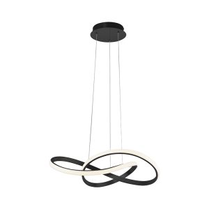 Designová závěsná lampa černá 57 cm stmívatelná včetně LED – Viola Due