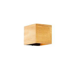 Venkovské nástěnné svítidlo dubové dřevo – Transfer