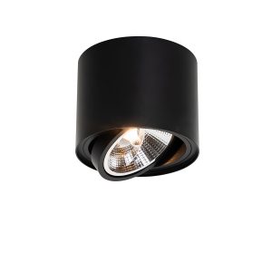 Moderní stropní bodové svítidlo černé otočné a sklopné AR111 – Rondoo Up