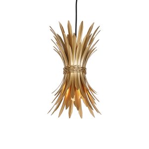 Art Deco závěsná lampa zlatá – Wesley