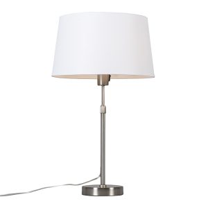 Stolní lampa ocelová s odstínem bílá 35 cm nastavitelná – Parte
