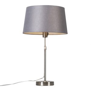 Stolní lampa ocelová s odstínem šedou 35 cm nastavitelná – Parte