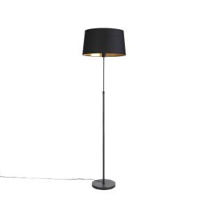 Stojací lampa černá s černým stínidlem nastavitelným 45 cm – Parte