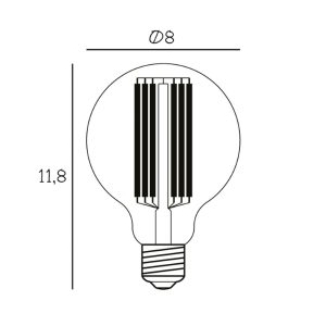 LED žárovka Globe, E27, Ø 8 cm, 3,5 W, 2 200 K, stmívatelná
