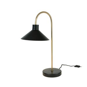Stolní lampa Oktavia, černá/zlatá barva, výška 58 cm, mramor