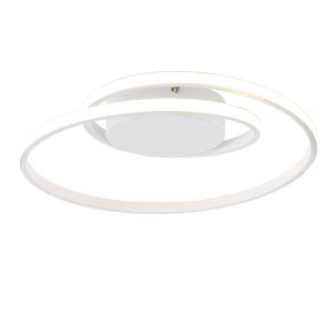 Designové stropní svítidlo bílé včetně LED 3stupňového stmívatelného – Krula