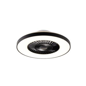 Stropní ventilátor černý včetně LED s dálkovým ovládáním – Climo