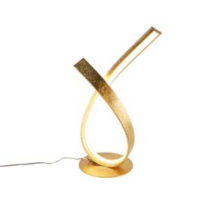 Designová stolní lampa zlatá 38,5 cm včetně LED a stmívače – Belinda