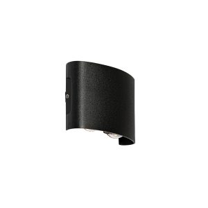 Venkovní nástěnné svítidlo černé včetně LED 4svítivé IP54 – Silly